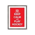 Picture of Keep Calm Play Hockey Red _GroupedProduct_Rectangle_Portrait_Mini_ _GroupedProduct_Rectangle_Portrait_Framed_Matted_