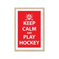 Picture of Keep Calm Play Hockey Red _GroupedProduct_Rectangle_Portrait_Mini_ _GroupedProduct_Rectangle_Portrait_Framed_Matted_
