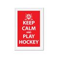 Picture of Keep Calm Play Hockey Red _GroupedProduct_Rectangle_Portrait_Mini_ _GroupedProduct_Rectangle_Portrait_Framed_Matted_