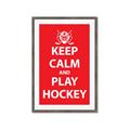 Picture of Keep Calm Play Hockey Red _GroupedProduct_Rectangle_Portrait_Mini_ _GroupedProduct_Rectangle_Portrait_Framed_Matted_