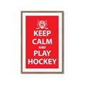 Picture of Keep Calm Play Hockey Red _GroupedProduct_Rectangle_Portrait_Mini_ _GroupedProduct_Rectangle_Portrait_Framed_Matted_