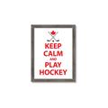 Picture of Keep Calm Play Hockey White  _GroupedProduct_Rectangle_Portrait_Mini_ _GroupedProduct_Rectangle_Portrait_Framed_Matted_