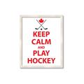Picture of Keep Calm Play Hockey White  _GroupedProduct_Rectangle_Portrait_Mini_ _GroupedProduct_Rectangle_Portrait_Framed_Matted_