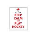 Picture of Keep Calm Play Hockey White  _GroupedProduct_Rectangle_Portrait_Mini_ _GroupedProduct_Rectangle_Portrait_Framed_Matted_