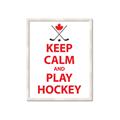 Picture of Keep Calm Play Hockey White  _GroupedProduct_Rectangle_Portrait_Mini_ _GroupedProduct_Rectangle_Portrait_Framed_Matted_