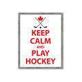 Picture of Keep Calm Play Hockey White  _GroupedProduct_Rectangle_Portrait_Mini_ _GroupedProduct_Rectangle_Portrait_Framed_Matted_
