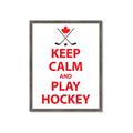 Picture of Keep Calm Play Hockey White  _GroupedProduct_Rectangle_Portrait_Mini_ _GroupedProduct_Rectangle_Portrait_Framed_Matted_