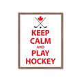 Picture of Keep Calm Play Hockey White  _GroupedProduct_Rectangle_Portrait_Mini_ _GroupedProduct_Rectangle_Portrait_Framed_Matted_