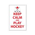 Picture of Keep Calm Play Hockey White  _GroupedProduct_Rectangle_Portrait_Mini_ _GroupedProduct_Rectangle_Portrait_Framed_Matted_
