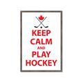 Picture of Keep Calm Play Hockey White  _GroupedProduct_Rectangle_Portrait_Mini_ _GroupedProduct_Rectangle_Portrait_Framed_Matted_