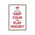 Picture of Keep Calm Play Hockey White  _GroupedProduct_Rectangle_Portrait_Mini_ _GroupedProduct_Rectangle_Portrait_Framed_Matted_