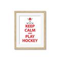 Picture of Keep Calm Play Hockey White  _GroupedProduct_Rectangle_Portrait_Mini_ _GroupedProduct_Rectangle_Portrait_Framed_Matted_