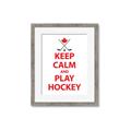 Picture of Keep Calm Play Hockey White  _GroupedProduct_Rectangle_Portrait_Mini_ _GroupedProduct_Rectangle_Portrait_Framed_Matted_