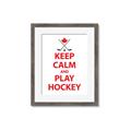 Picture of Keep Calm Play Hockey White  _GroupedProduct_Rectangle_Portrait_Mini_ _GroupedProduct_Rectangle_Portrait_Framed_Matted_