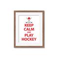 Picture of Keep Calm Play Hockey White  _GroupedProduct_Rectangle_Portrait_Mini_ _GroupedProduct_Rectangle_Portrait_Framed_Matted_