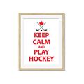 Picture of Keep Calm Play Hockey White  _GroupedProduct_Rectangle_Portrait_Mini_ _GroupedProduct_Rectangle_Portrait_Framed_Matted_