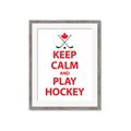 Picture of Keep Calm Play Hockey White  _GroupedProduct_Rectangle_Portrait_Mini_ _GroupedProduct_Rectangle_Portrait_Framed_Matted_