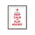 Picture of Keep Calm Play Hockey White  _GroupedProduct_Rectangle_Portrait_Mini_ _GroupedProduct_Rectangle_Portrait_Framed_Matted_