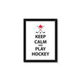 Picture of Keep Calm Play Hockey Black  _GroupedProduct_Rectangle_Portrait_Mini_ _GroupedProduct_Rectangle_Portrait_Framed_Matted_