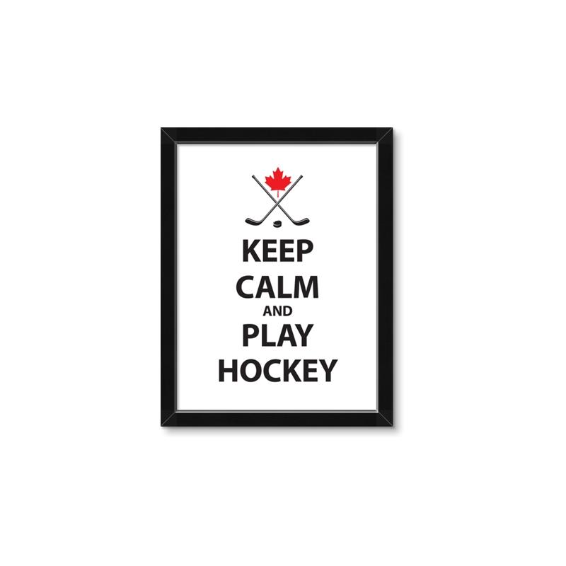 Picture of Keep Calm Play Hockey Black  _GroupedProduct_Rectangle_Portrait_Mini_ _GroupedProduct_Rectangle_Portrait_Framed_Matted_
