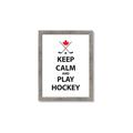 Picture of Keep Calm Play Hockey Black  _GroupedProduct_Rectangle_Portrait_Mini_ _GroupedProduct_Rectangle_Portrait_Framed_Matted_