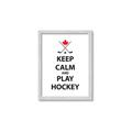 Picture of Keep Calm Play Hockey Black  _GroupedProduct_Rectangle_Portrait_Mini_ _GroupedProduct_Rectangle_Portrait_Framed_Matted_