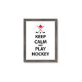 Picture of Keep Calm Play Hockey Black  _GroupedProduct_Rectangle_Portrait_Mini_ _GroupedProduct_Rectangle_Portrait_Framed_Matted_