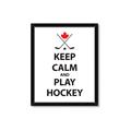 Picture of Keep Calm Play Hockey Black  _GroupedProduct_Rectangle_Portrait_Mini_ _GroupedProduct_Rectangle_Portrait_Framed_Matted_