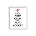 Picture of Keep Calm Play Hockey Black  _GroupedProduct_Rectangle_Portrait_Mini_ _GroupedProduct_Rectangle_Portrait_Framed_Matted_