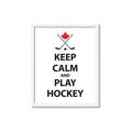 Picture of Keep Calm Play Hockey Black  _GroupedProduct_Rectangle_Portrait_Mini_ _GroupedProduct_Rectangle_Portrait_Framed_Matted_