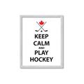 Picture of Keep Calm Play Hockey Black  _GroupedProduct_Rectangle_Portrait_Mini_ _GroupedProduct_Rectangle_Portrait_Framed_Matted_