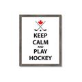 Picture of Keep Calm Play Hockey Black  _GroupedProduct_Rectangle_Portrait_Mini_ _GroupedProduct_Rectangle_Portrait_Framed_Matted_