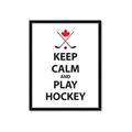 Picture of Keep Calm Play Hockey Black  _GroupedProduct_Rectangle_Portrait_Mini_ _GroupedProduct_Rectangle_Portrait_Framed_Matted_