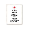 Picture of Keep Calm Play Hockey Black  _GroupedProduct_Rectangle_Portrait_Mini_ _GroupedProduct_Rectangle_Portrait_Framed_Matted_