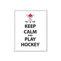 Picture of Keep Calm Play Hockey Black  _GroupedProduct_Rectangle_Portrait_Mini_ _GroupedProduct_Rectangle_Portrait_Framed_Matted_