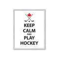 Picture of Keep Calm Play Hockey Black  _GroupedProduct_Rectangle_Portrait_Mini_ _GroupedProduct_Rectangle_Portrait_Framed_Matted_