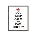 Picture of Keep Calm Play Hockey Black  _GroupedProduct_Rectangle_Portrait_Mini_ _GroupedProduct_Rectangle_Portrait_Framed_Matted_