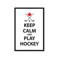 Picture of Keep Calm Play Hockey Black  _GroupedProduct_Rectangle_Portrait_Mini_ _GroupedProduct_Rectangle_Portrait_Framed_Matted_