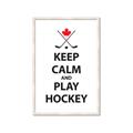 Picture of Keep Calm Play Hockey Black  _GroupedProduct_Rectangle_Portrait_Mini_ _GroupedProduct_Rectangle_Portrait_Framed_Matted_