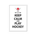 Picture of Keep Calm Play Hockey Black  _GroupedProduct_Rectangle_Portrait_Mini_ _GroupedProduct_Rectangle_Portrait_Framed_Matted_