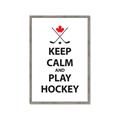 Picture of Keep Calm Play Hockey Black  _GroupedProduct_Rectangle_Portrait_Mini_ _GroupedProduct_Rectangle_Portrait_Framed_Matted_