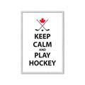 Picture of Keep Calm Play Hockey Black  _GroupedProduct_Rectangle_Portrait_Mini_ _GroupedProduct_Rectangle_Portrait_Framed_Matted_