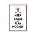 Picture of Keep Calm Play Hockey Black  _GroupedProduct_Rectangle_Portrait_Mini_ _GroupedProduct_Rectangle_Portrait_Framed_Matted_