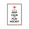 Picture of Keep Calm Play Hockey Black  _GroupedProduct_Rectangle_Portrait_Mini_ _GroupedProduct_Rectangle_Portrait_Framed_Matted_