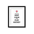 Picture of Keep Calm Play Hockey Black  _GroupedProduct_Rectangle_Portrait_Mini_ _GroupedProduct_Rectangle_Portrait_Framed_Matted_