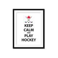 Picture of Keep Calm Play Hockey Black  _GroupedProduct_Rectangle_Portrait_Mini_ _GroupedProduct_Rectangle_Portrait_Framed_Matted_