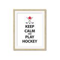 Picture of Keep Calm Play Hockey Black  _GroupedProduct_Rectangle_Portrait_Mini_ _GroupedProduct_Rectangle_Portrait_Framed_Matted_