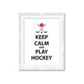 Picture of Keep Calm Play Hockey Black  _GroupedProduct_Rectangle_Portrait_Mini_ _GroupedProduct_Rectangle_Portrait_Framed_Matted_