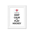 Picture of Keep Calm Play Hockey Black  _GroupedProduct_Rectangle_Portrait_Mini_ _GroupedProduct_Rectangle_Portrait_Framed_Matted_