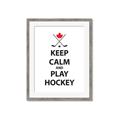 Picture of Keep Calm Play Hockey Black  _GroupedProduct_Rectangle_Portrait_Mini_ _GroupedProduct_Rectangle_Portrait_Framed_Matted_